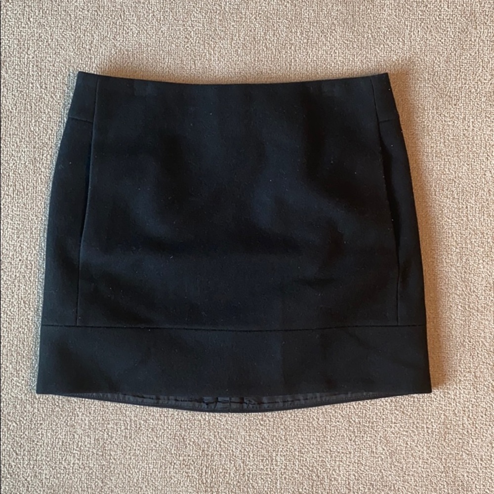 JCrew black wool miniskirt